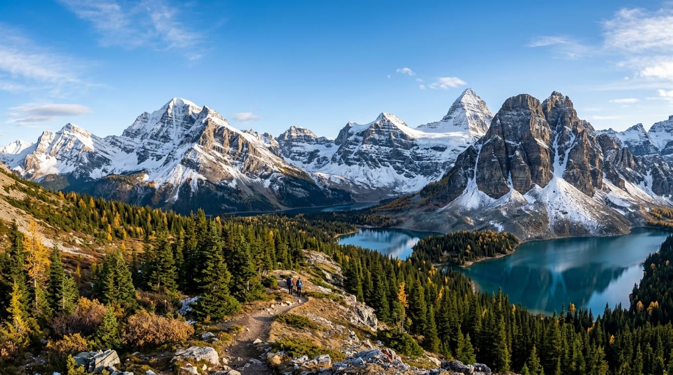 Breathtaking alpine view of the Canadian Rockies in Kananaskis